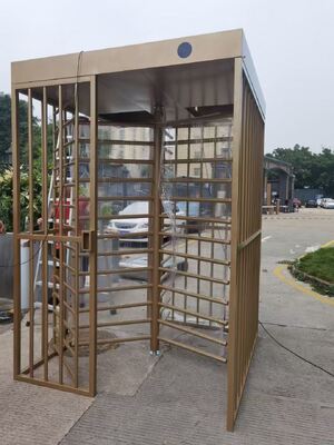 Bon prix Golden Color  Turnstyle Full Height Turnstile Gate Factory Price Stainless Steel en ligne