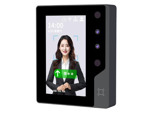 Bon prix Terminal de reconnaissance faciale à installation facile avec double caméra, couleur noire en ligne