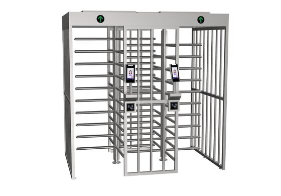 Bon prix SUS 304 Tourniquets pleine hauteur Porte à double voie pour chantier de construction en ligne