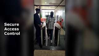 Contrôle d'accès en verre d'empreinte digitale de tourniquet